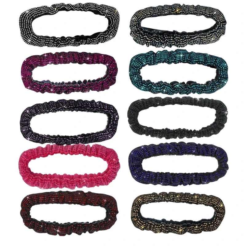 

Inner Rear View Mirror Cover Anti-scratch Diamonds Protective Cover Elastic Band F1CF