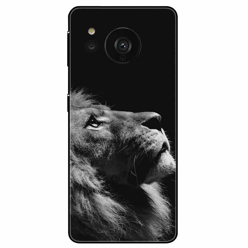 Elegant Black Lion Cats Silicone TPU Protective Case