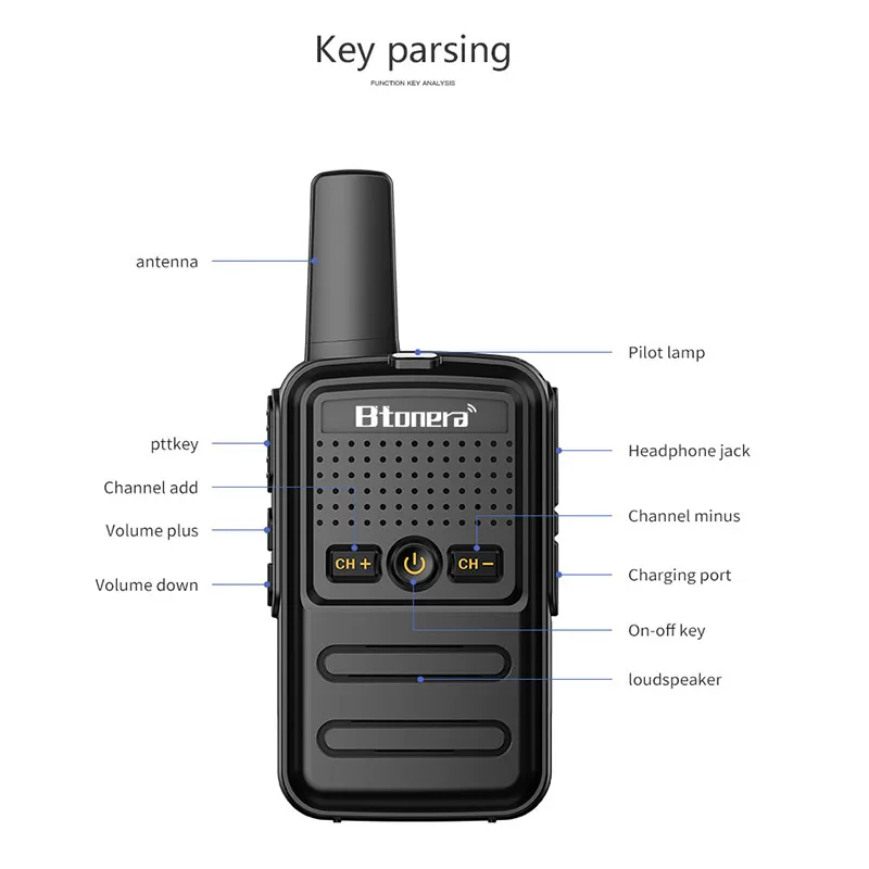 Mini Walkie Talkie BTONERA BT-320 Portable Two Way Radio PMR FRS Radio Comunicador Long range Kids Walkie-Talkie for Hotel Busin 6