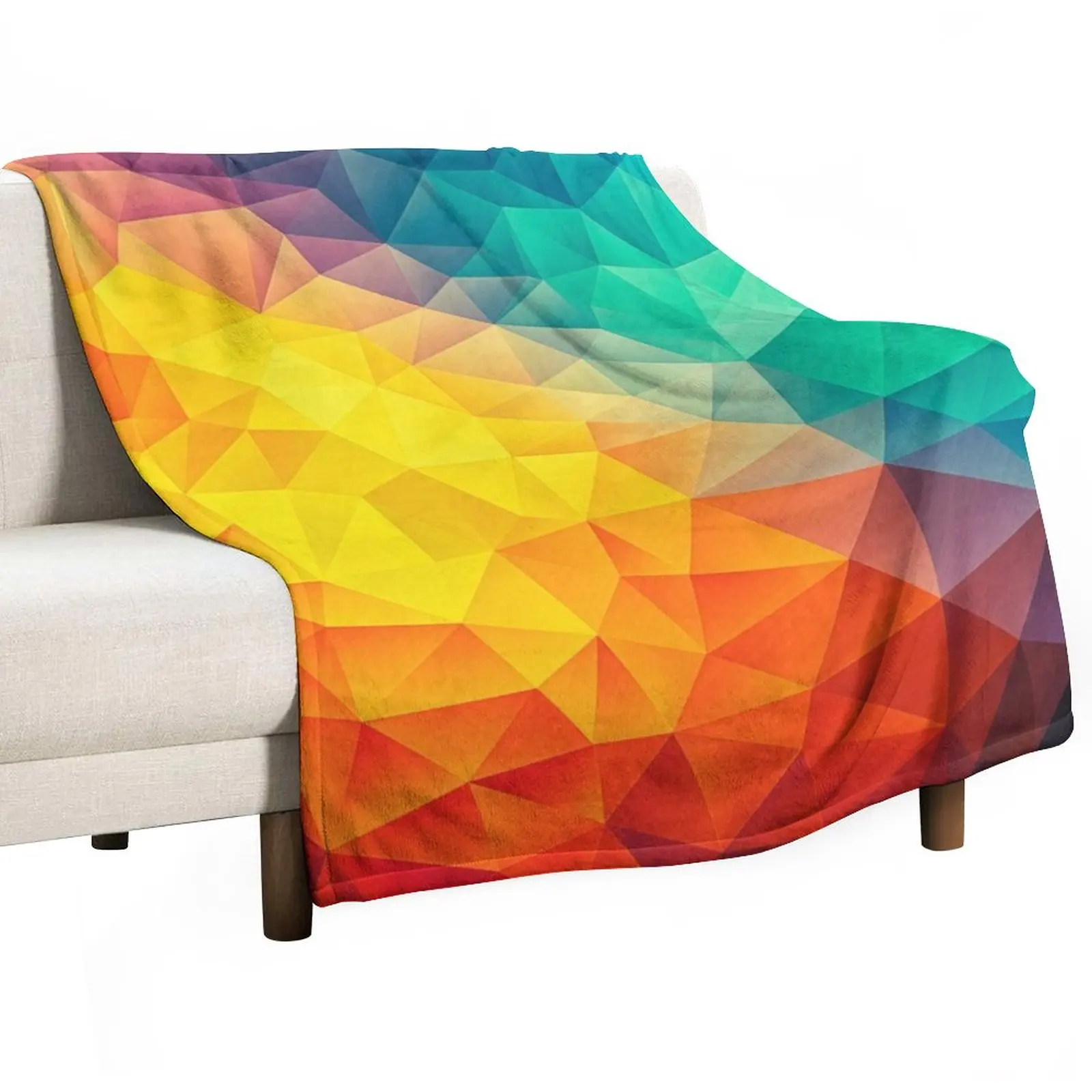 

Abstract Multi Color Cubizm Painting Throw Blanket Fashion Sofa Blankets Bed linens