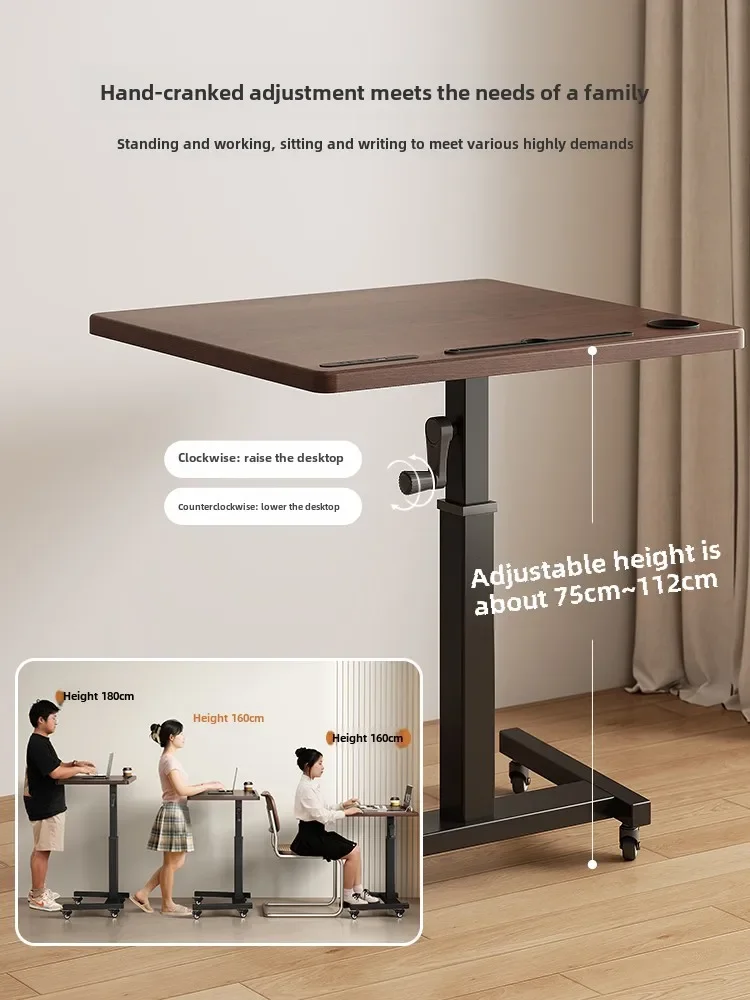 Height Adjustable Computer Desk Mobile Small Desk for Live Streaming Home Study Office Desk Standing Workstation desks