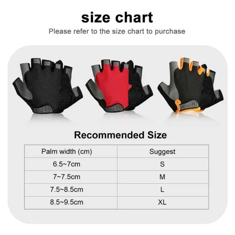 Fingerless Gym Training Gloves for Men's Cycling Gloves Woman Sports Fitness Motorcycle Mtb Anti-slip Gloves Bicycle Accessories 4