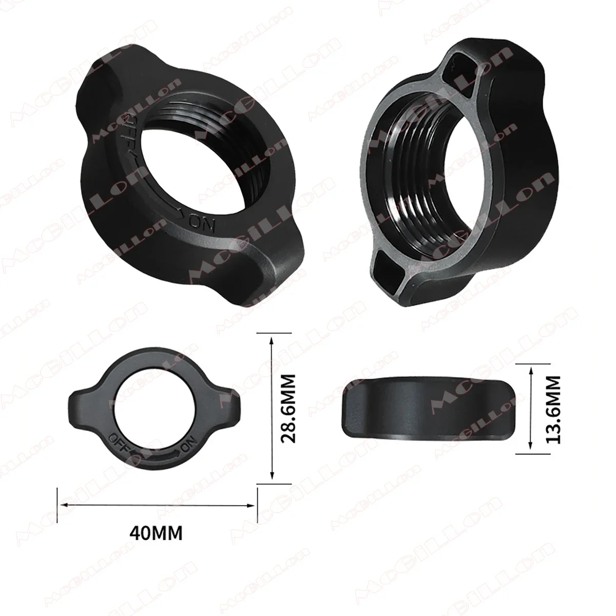 범용 17mm 볼 마운트 에어벤트 고정 클립 너트 나사 베이스 옵션 홀더 (차량용 핸드폰 거치대 GPS 대시보드 흡착판 브래킷)