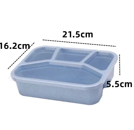 Food Grade Wheat Straw Lunch Box for Kids Leak-Proof with Lid Camping  Picnic Portable Plastic Food Fruit Storage Container Box - AliExpress