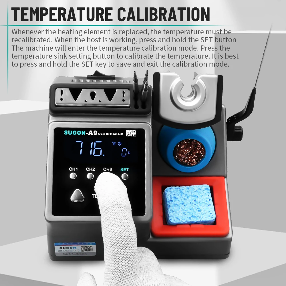 SUGON A9 Soldering Station Compatible With 210/245/115 Handle Welding Repair Station Suitable For Mobile Phone BGA PCB Repair image 4