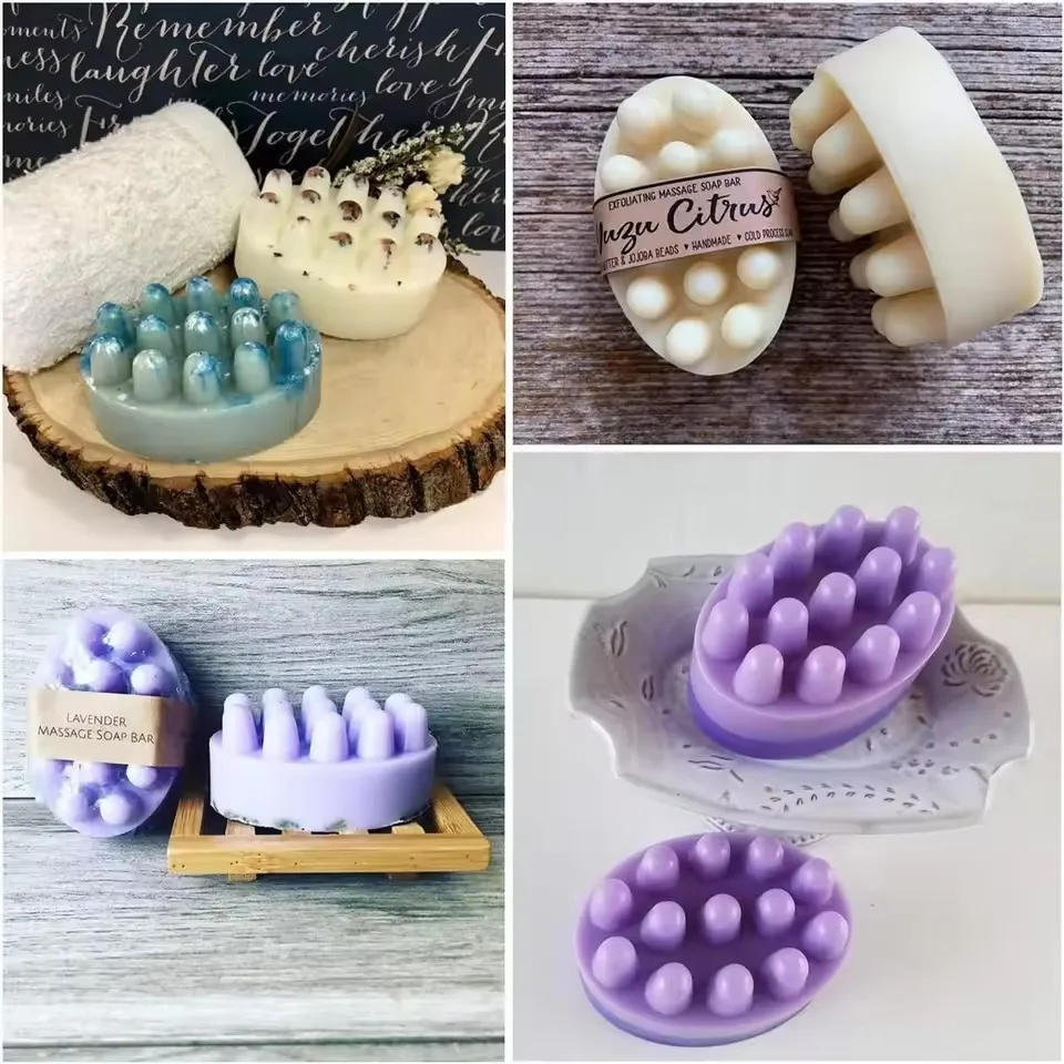 Massage Soap Mold Massage Bar Mold Handmade Silicone Soap Molds for Making