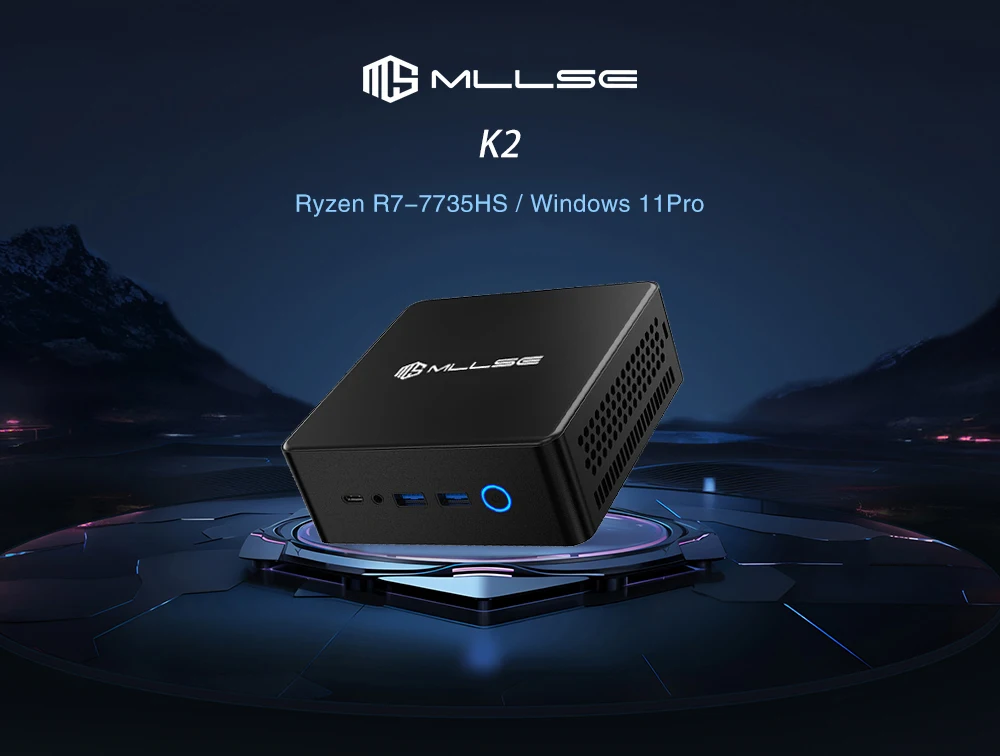 ミニPC Mllse K2 Ryzen 7 7735HS 16GB 1TB Win11 MLLSE K2 Mini PC AMD Ryzen 7 7735HS 8C/16T DDR5 16G RAM 1TB