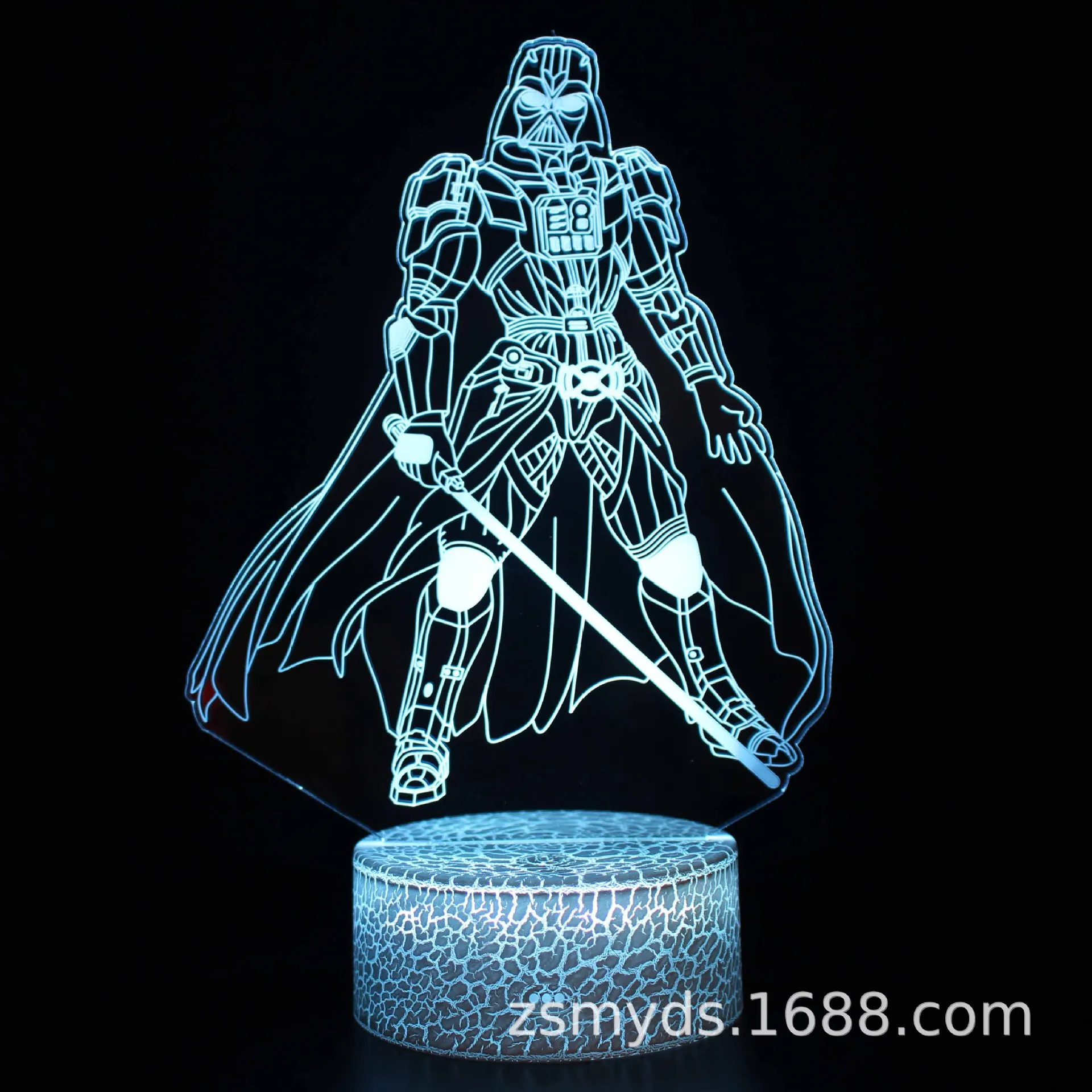 Acrilico 3D Lampada Figura Star Wars Marvel Hot Toys Black Panther Skywalker Figure Illusion Night Light Polychrome Led Table Decor
