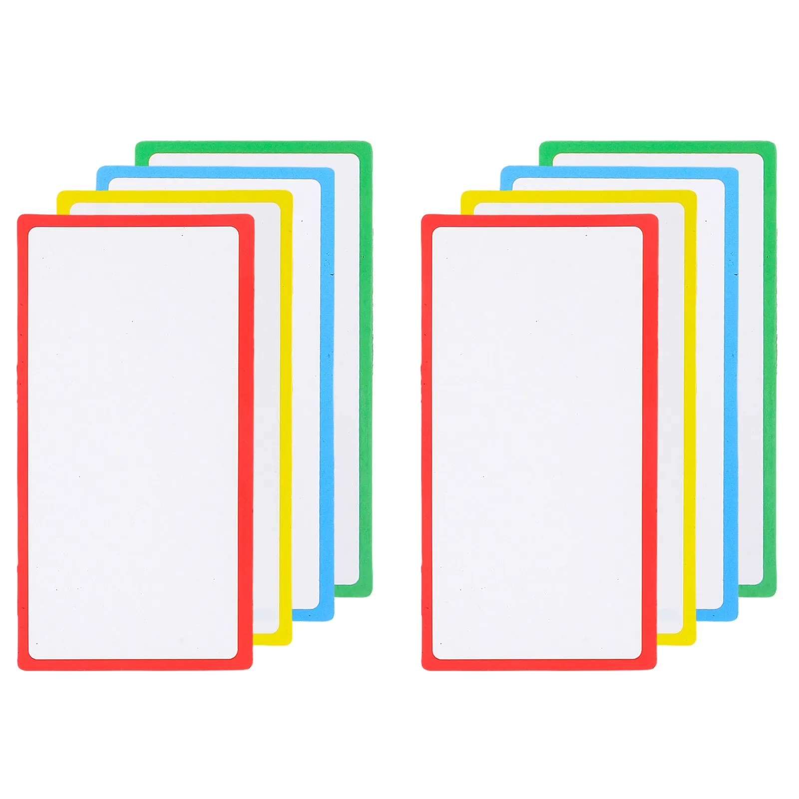 8Pcs 건식 지우기 자석 이름표 사무실 교실 냉장고용 자석 뒷면이 있는 재사용 가능한 빈 지울 수 있는 라벨