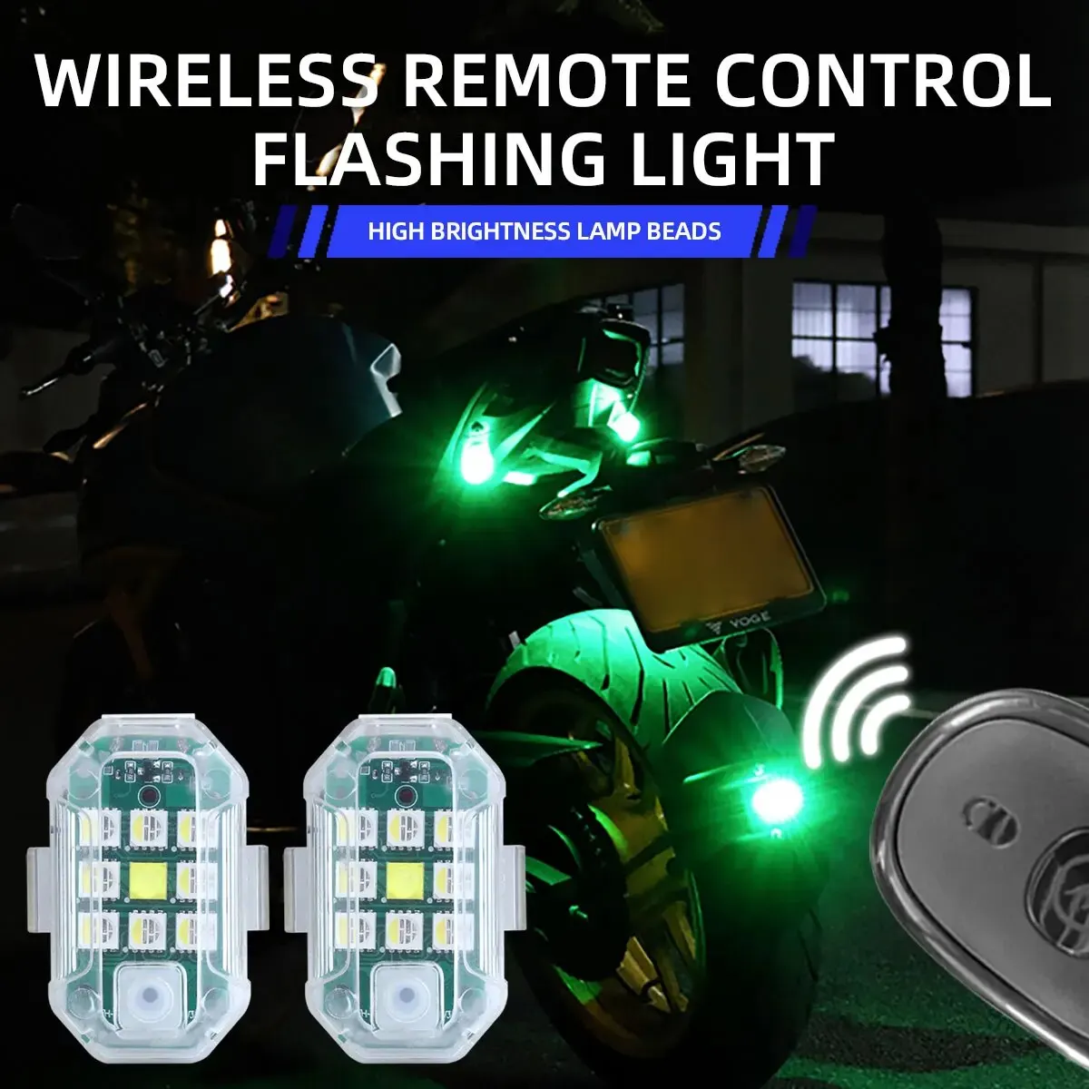 HighlightWirelessRemoteControlLEDStrobeLightDroneStrobeLight