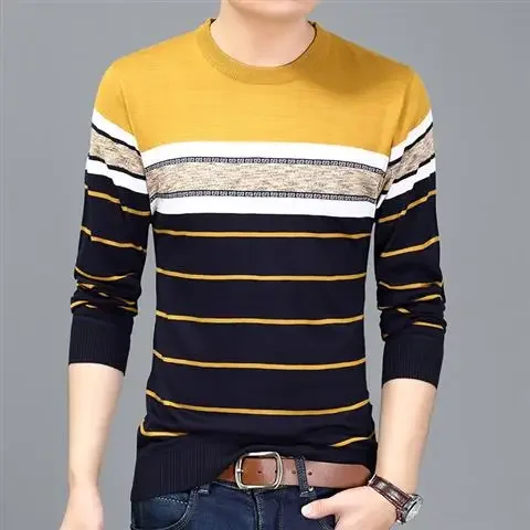 thumbnail image 1 of Sudadera holgada de primavera para hombre, jersey de manga larga elástico de alta calidad, camisetas para hombre originales de una pieza de lujo 2024 Full Xl, 1 of 5