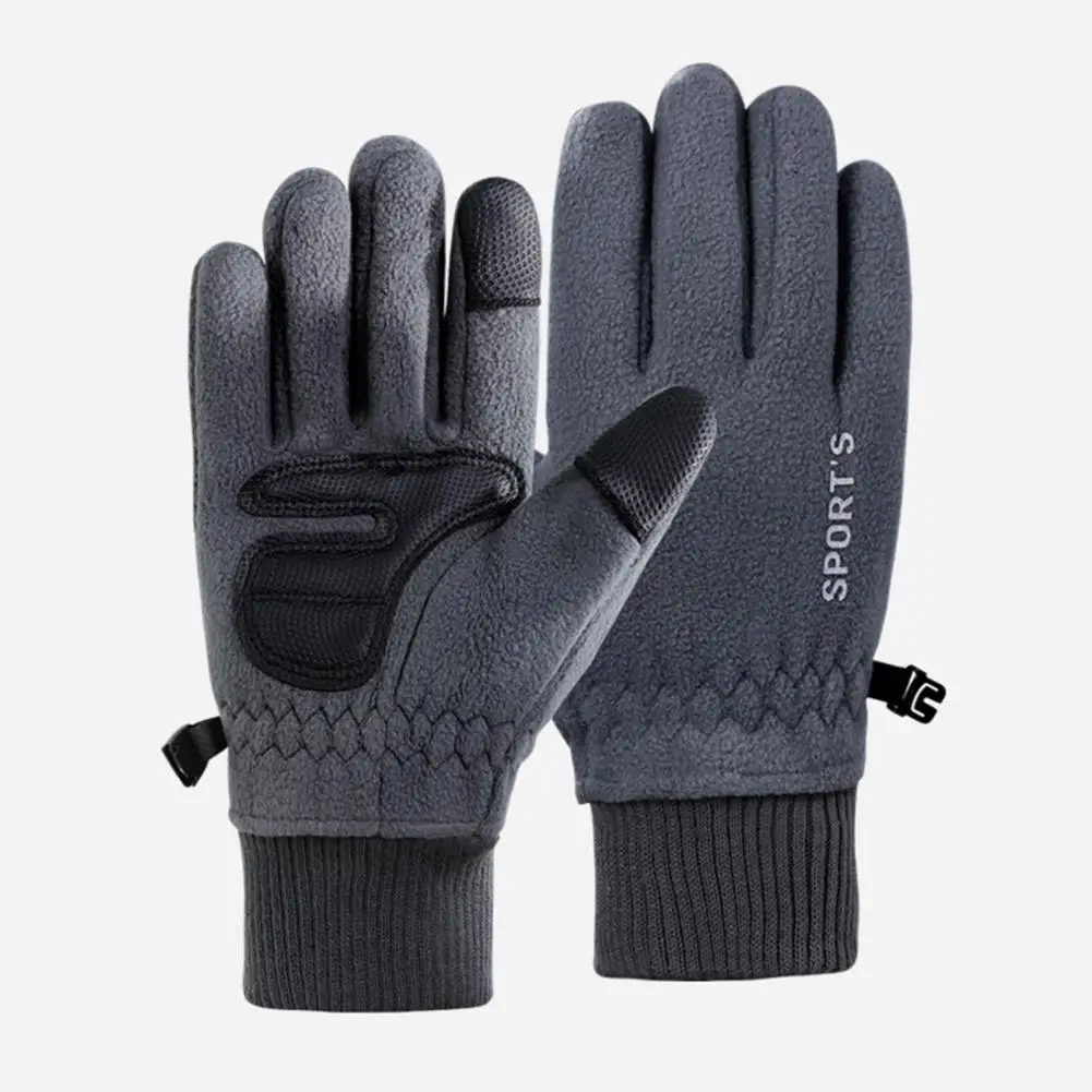 

Autumn Gloves Winter Cycling Gloves Friction Palm Anti-slip Touch Screen Thick Warm Five Fingers Windproof Unisex Outdoor Gear