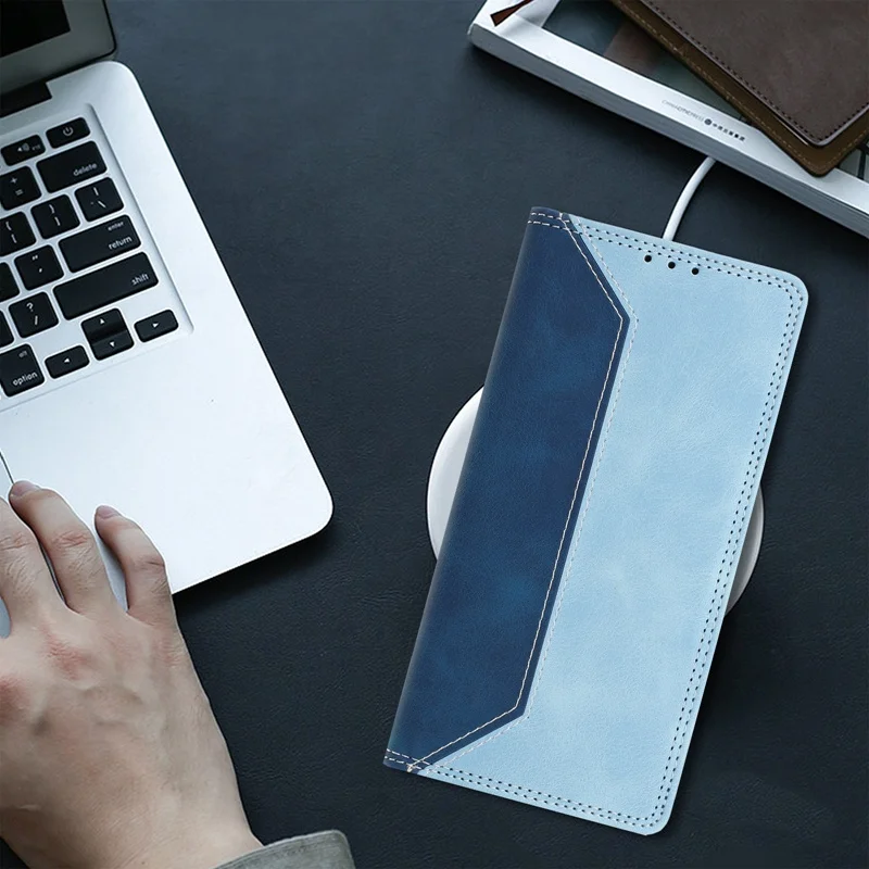 Premium Splicing Denim Magnetic Wallet Phone Case - Honor Series