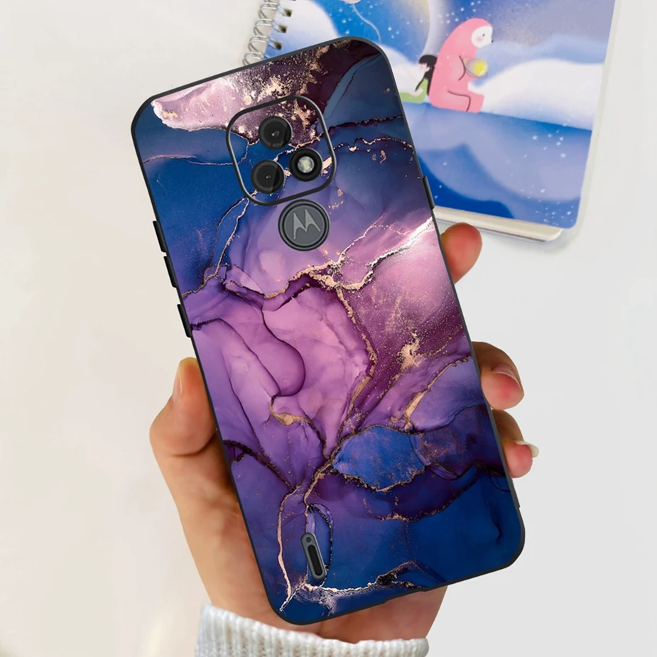 Stylish Painted Soft Silicone Phone Case for Motorola Moto E7 Series