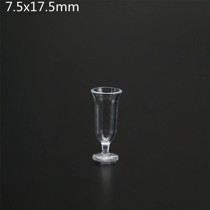 10Pcs Mini Red Wine Cup Simulation Furniture Wine Glass Goblet for Dollhouse Decoration 1:12 Dollhouse Miniature Accessories