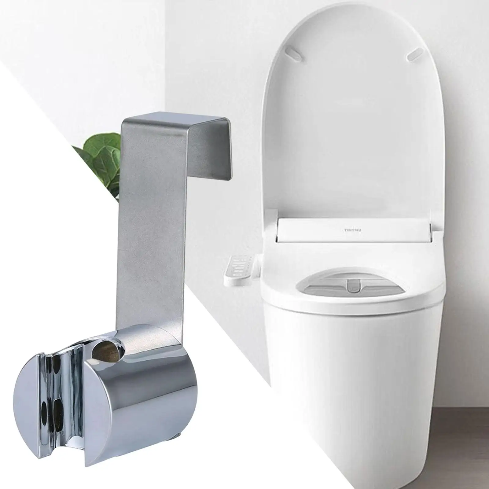 

Bidet Sprayer Holder Car Washing Stainless Steel Toilet Cleaning Baby Wash Practical Seat Bidet Attachment Easy to Install Stand