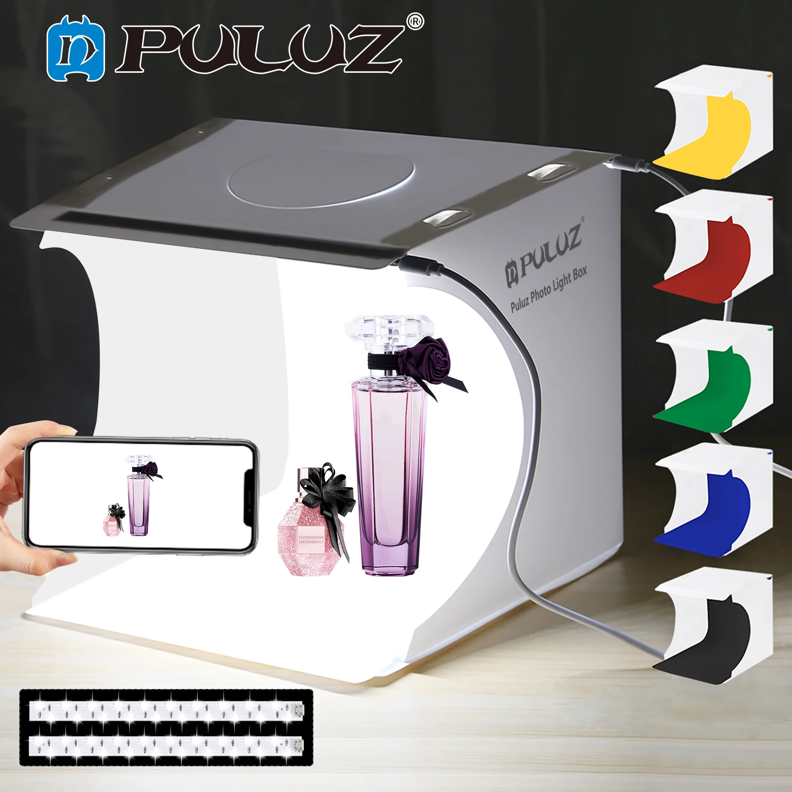 PULUZ 2LED Lightbox Light box Mini Photo Studio Box 1100LM Photography