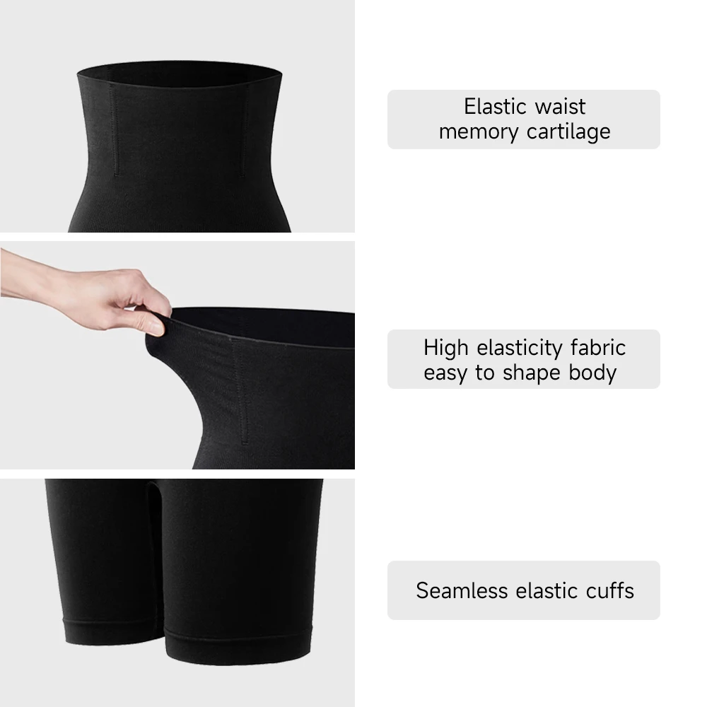 Modishion high-waist shaping shorts shaping pants hip-lifting abdomen control slim breathable safety pants: 3 - 5 Days Free Delivery Only UK