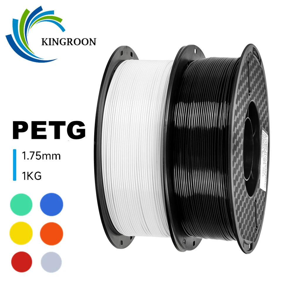 Kingroon-petg 3d Printer Filament Dureza 3d Printing Material Standard 1.75 mm 1kg de Alta Qualidade
