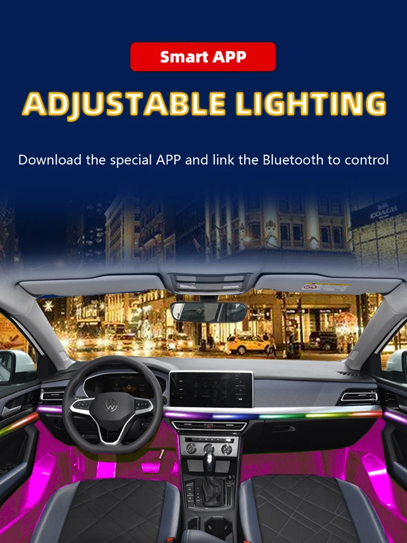 

LED Cold Light Neon lights Automotive Interior Environmental atmosphere USB driver with Automotive general atmosphere lights