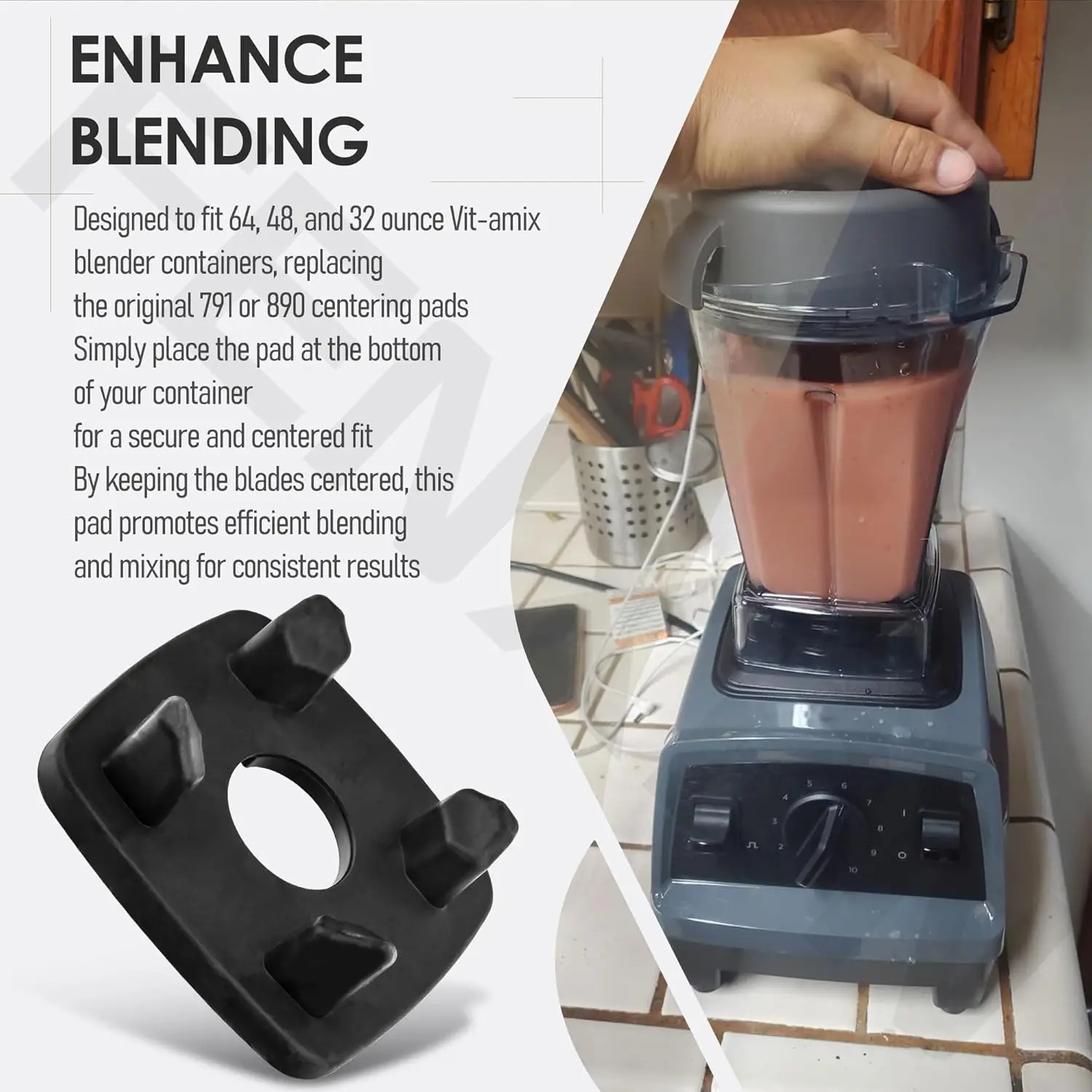 Vitamix 64oz 48oz 32oz 블렌더 컨테이너용 센터링 패드 소음 감소 교체 부품은 791 890 블렌더 액세서리를 대체합니다.