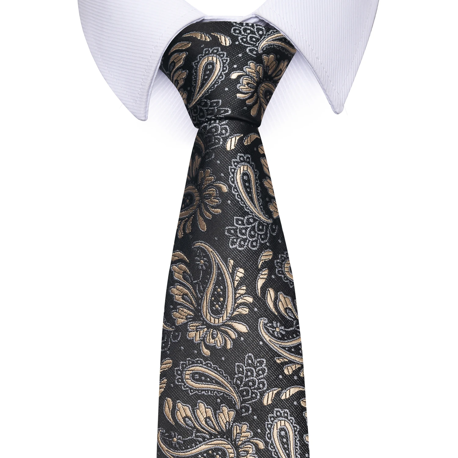 Brand Classic Grey Plaid 8 cm Silk Tie For Men Suit Accessories Wedding Gravatas Fit Workplace Birthday Gift Neck Tie