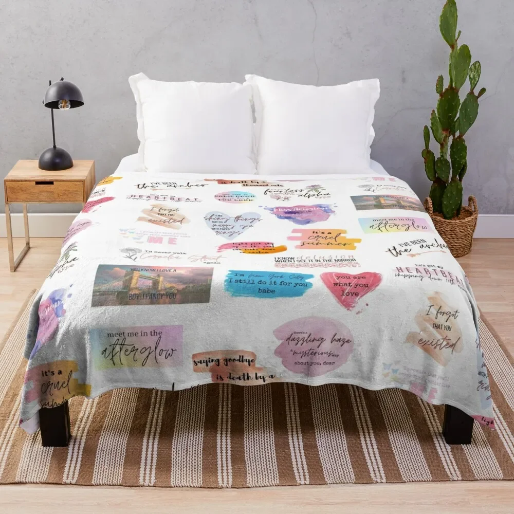 

Lover collage Throw Blanket Picnic Tourist Custom Blankets
