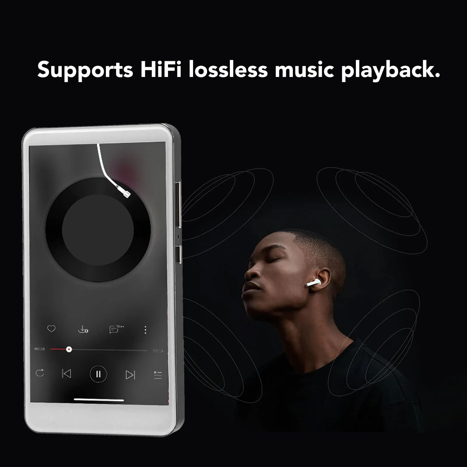 MP4 Player 5 Inch HD Touch Screen HiFi Noise Reduction Portable WiFi Music Player With Camera