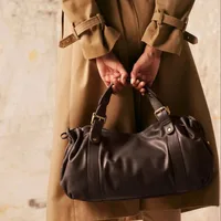Sac à main à bandoulière Simple pour femmes, sac Boston élégant et polyvalent, sac de travail intérieur en Polyester doux 5