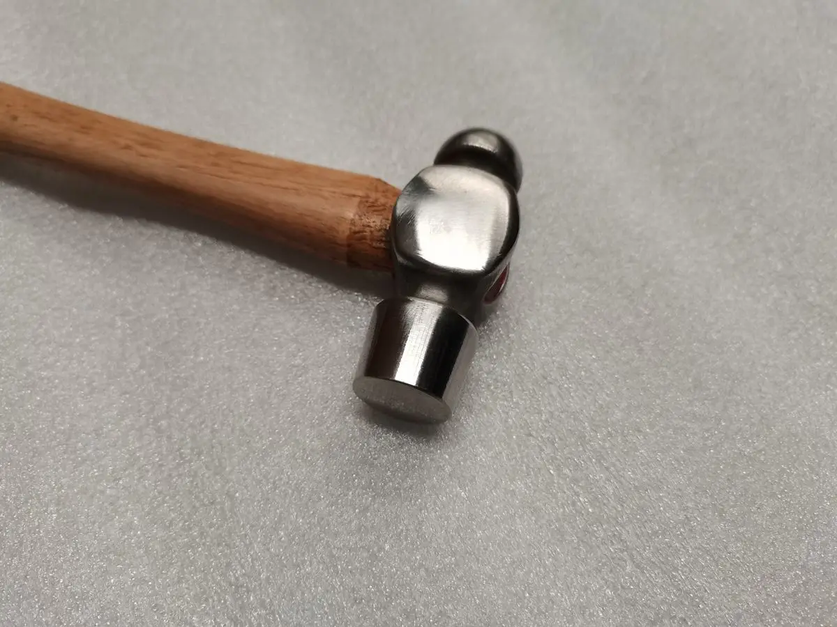 Non Magnetic TC4 Titanium Tools 1 LB Ball Head Hammer With Wood Handle