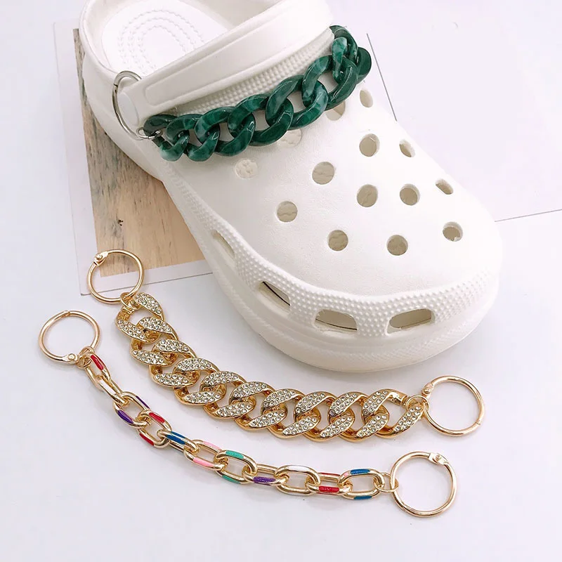 Shoe String Chain 1-Pcs-New-Pearl-Shoe-Chain-Shoe-Charms-Croc-Accessories-Resin-Shoe ...