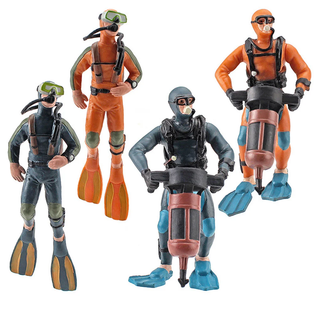 

Scuba Diver Cake Topper Mini Model Diving Accessories Aquarium Layout Prop Fish Tank Supply Toy Ocean Decorations