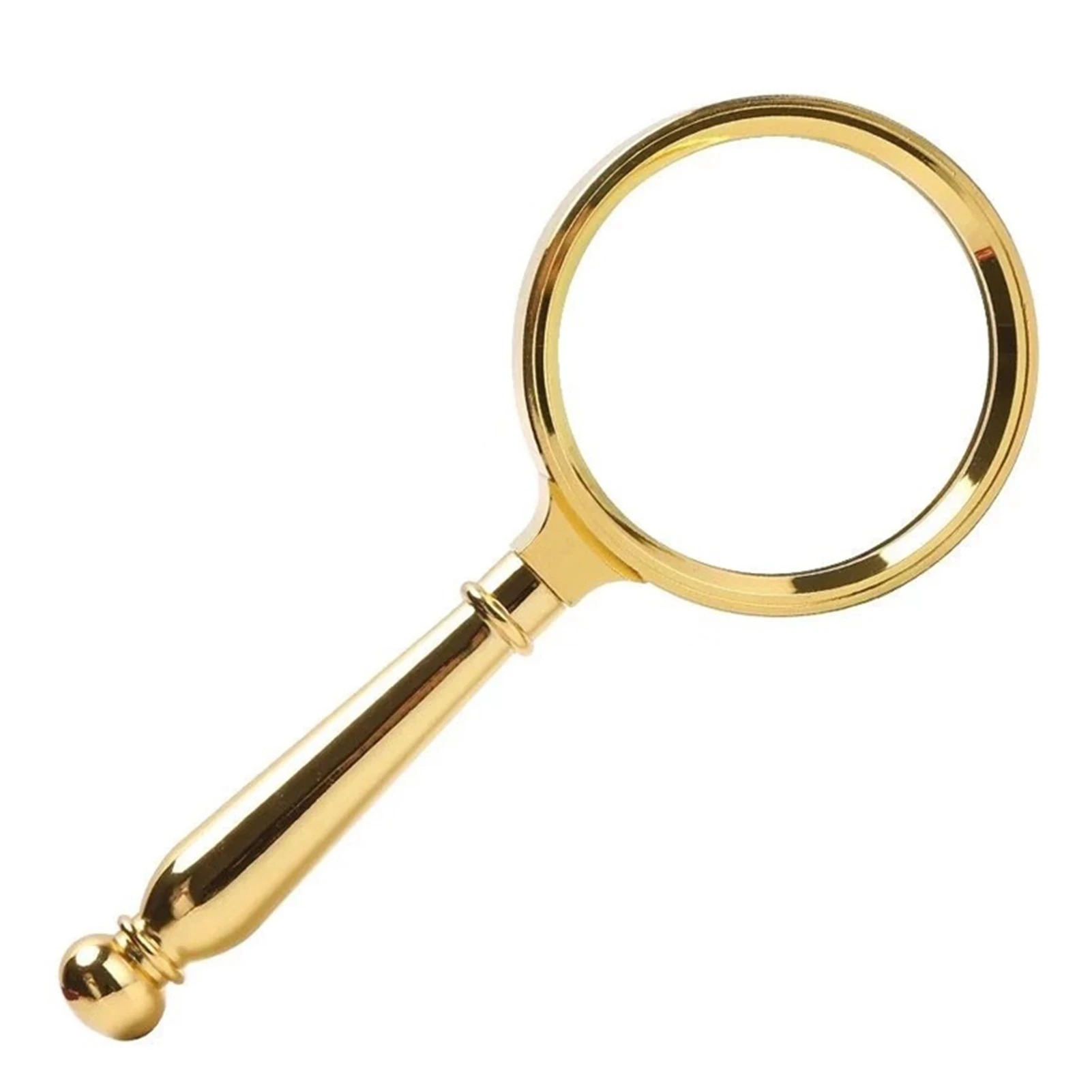 MagnifyingGlass10TimesGoldMetalFrameHighPrecisionDurable
