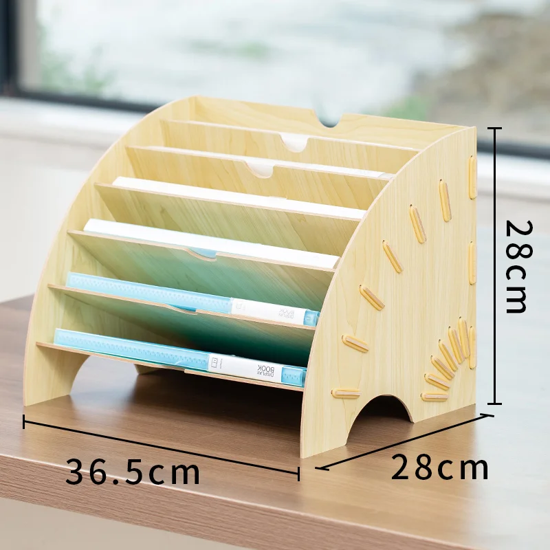 Office Desk Organizer Magzine File Holder Fan-shaped Document Tray Rack A4 Fle Organizer For Desk