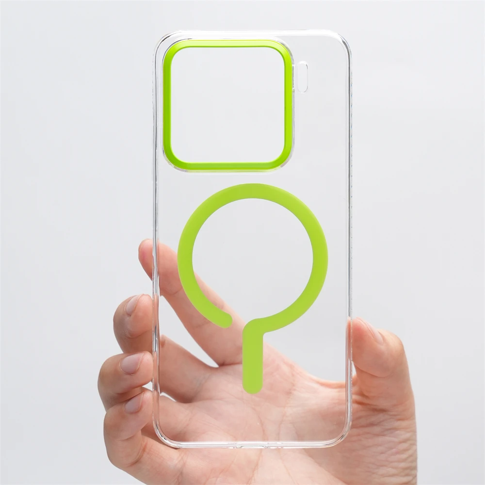 Ultra Thin Transparent HD Magnetic Phone Case - Wireless Charging Compatible, Simple Clear Hard Cover