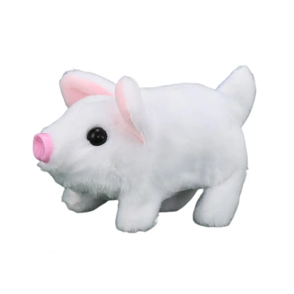 Simulation Walking Piggy Electronic Pet Plush Toy Pig Plushies Twitch Nose Tail Wagging Stuffed Animal Doll for Baby Gift