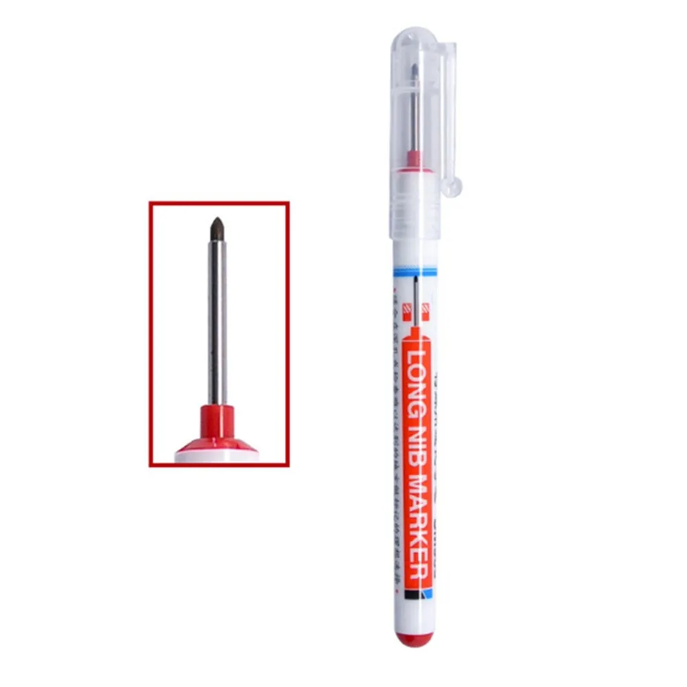 

Pen Marker Pen Pens Plastic Deep Hole Long Head Marker Markers Pen Woodworking (Optional)Black/Blue/Red Useful