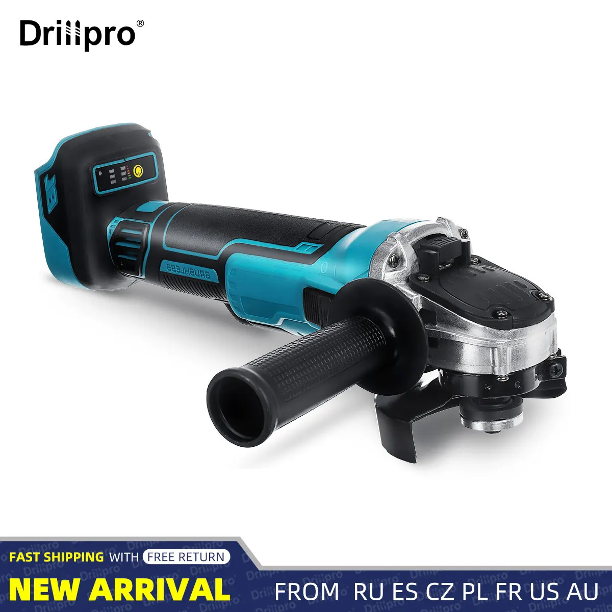 Drillpro Per Batteria Makita 18V 100/ 125Mm Smerigliatrice Angolare Senza Spazzole A Batteria Impatto A Velocità Variabile Utensile Elettrico Per Smer