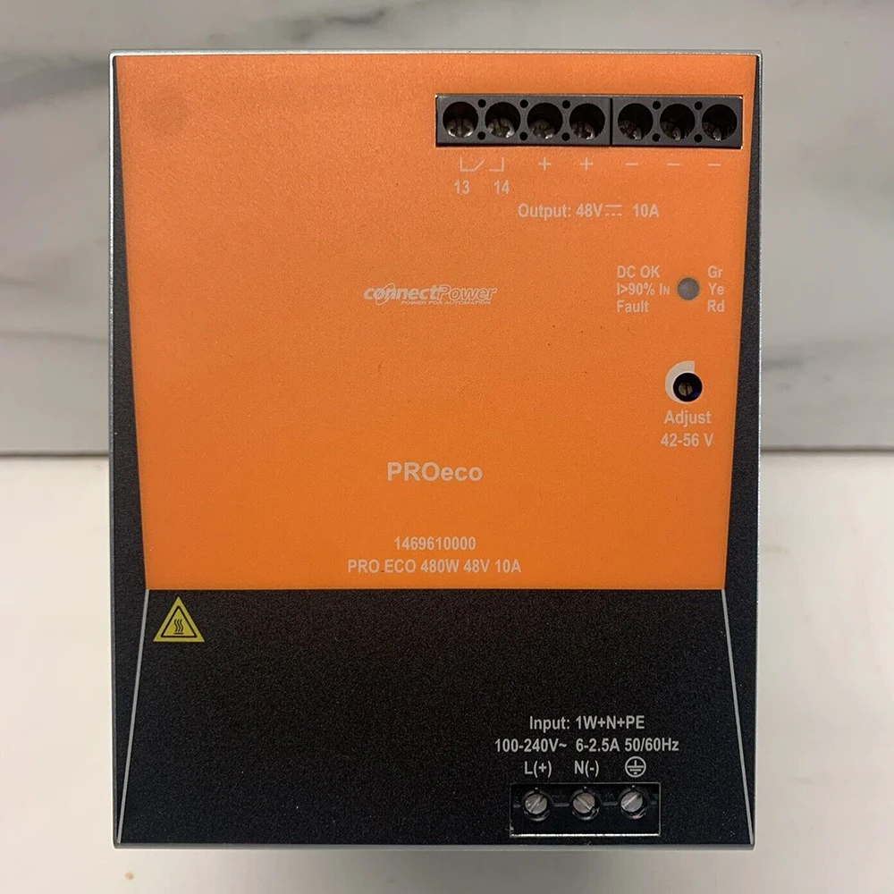 New DIN-Rail Power Supply 1469610000 PRO ECO 480W 48V 10A For Weidmuller 5 New DIN-Rail Power Supply 1469610000 PRO ECO 480W 48V 10A For Weidmuller - Image 3