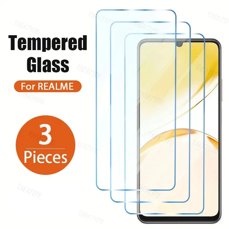 

Tempered Glass For Realme C53 C55 C51 10s 10T 5G 10 4G GT Neo 5 SE GT3 Narzo N53 N55 V30 V30t Screen Protective Protector Film