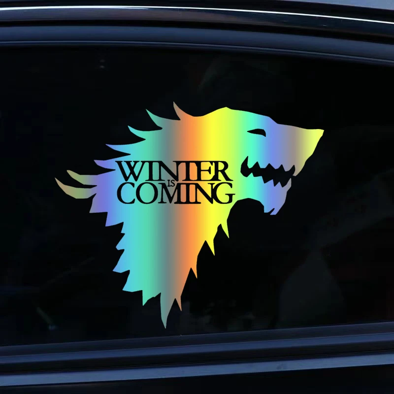 

LYKX Winter Coming Die-Cut Vinyl Decal Car Sticker Waterproof Auto Decors on Car Body Bumper Rear Window Laptop