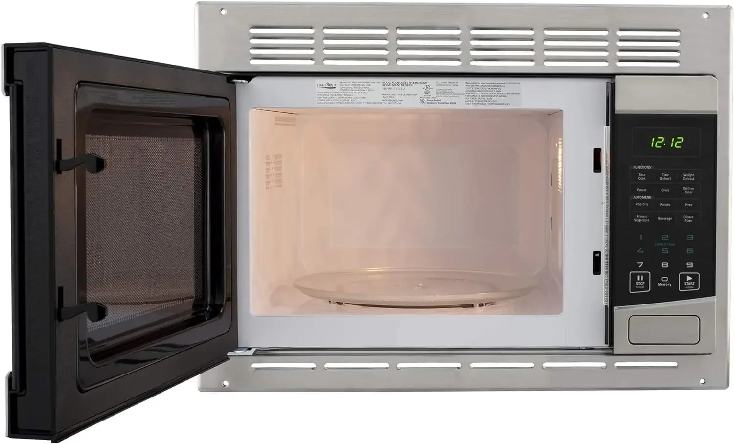Steel Microwave Oven with Turntable - 1.0 Cu. Ft. Capacity | Includes Trim Kit for Easy Installation & Stylish Finish 3