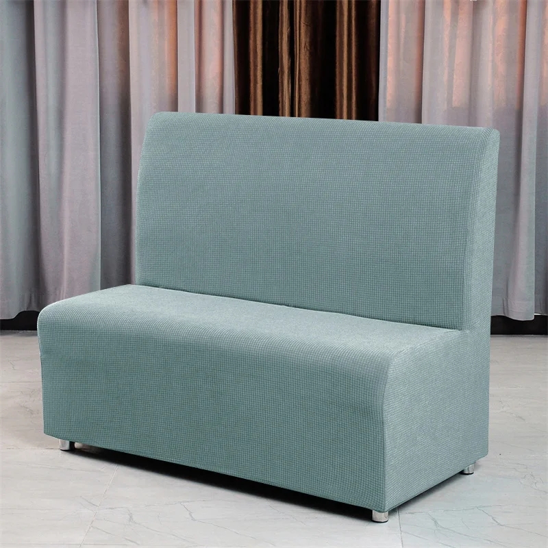 1PC Polar Fleece Armless Sofa Cover Stretch Restaurant Sofa Slipcover Solid Color Anti-dirty Couch Cover for Bar Hotel Cafes sofa cover furniture cover