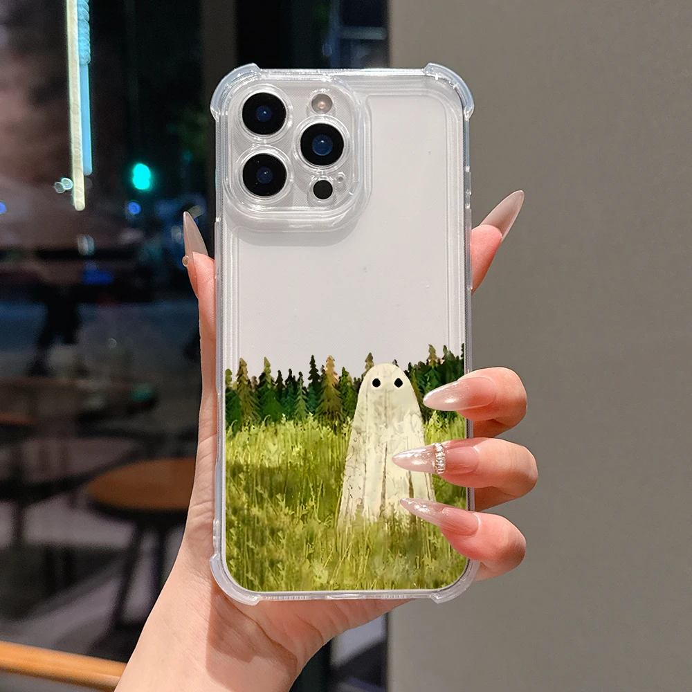 Comical Halloween Ghost Shockproof Phone Case
