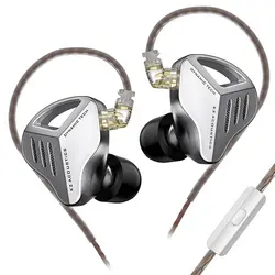 High-Fidelity Dynamic Bass Sport Earbuds with Noise Cancelling Technology (ZVX Silver MIC)