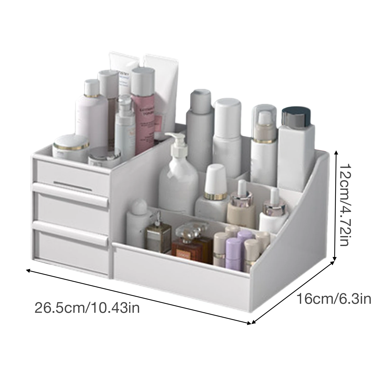 New Makeup Organizer for Cosmetic Large Capacity Cosmetic Storage Box Desktop Jewelry Nail Polish Makeup Drawer Container