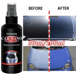 Car Nano Coating Spray Scratches Removal Glass Polishing Paste Hydrophobic Crystal Coat Auto Maintenance Care Kit Tools 100/50ml
