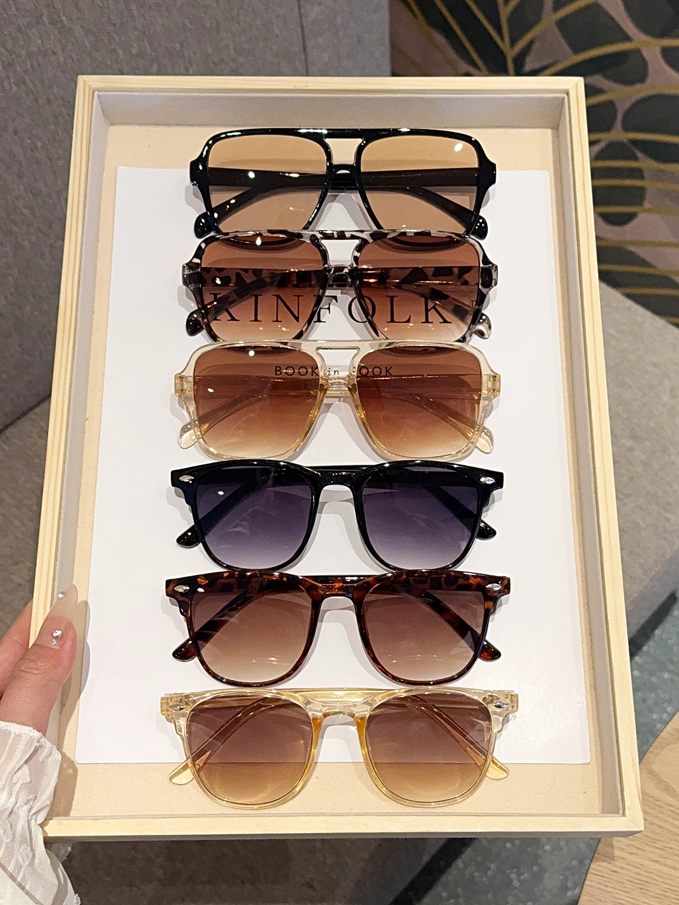 مجموعة نظارات بإطار مربع عصري مكونة من 6 قطع مناسبة لأي شكل وجه، عصرية وأسهل لتناسب التنقل اليومي