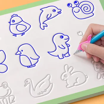 Libro per Disegno a Righe, Pratica di Calligrafia con Tratti Semplici, Libro Creativo per Graffiti, Modello Base per Pittura
