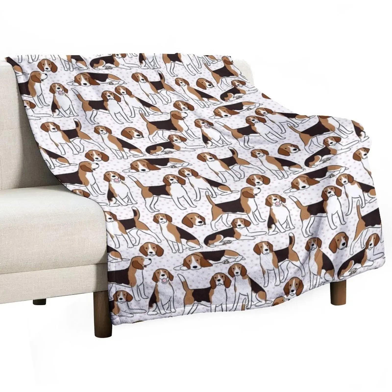 

Cute beagle dog pattern Throw Blanket anime warm winter Bed Blankets